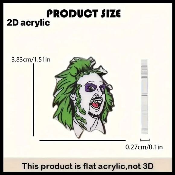 🌻3 For $15🌻 Beetlejuice Beetlejuice Acrylic Hook & Dangle Earrings - Picture 3 of 4